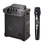 ワイヤレスマイク付き拡声器スピーカー(バッテリー内蔵・ワイヤレスマイク1本対応)