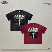 メンズ ビンテージ風 半袖Tシャツ 男女兼用 ストリート系 トップス 春夏 2025新作★全2色