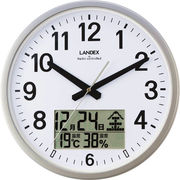 ランデックス 電波掛時計 インフォライフ YW9187SV