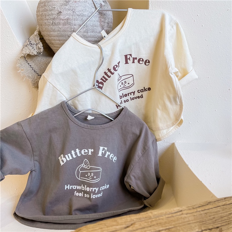 【KID】韓国風子供服 ベビー服 男女兼用 英字柄 長袖 トップス Tシャツ