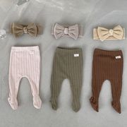 BAIS☆2025春新作 子供服無地ハイウエストソックスレギンス全３色