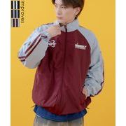袖ラインラグランナイロンブルゾン