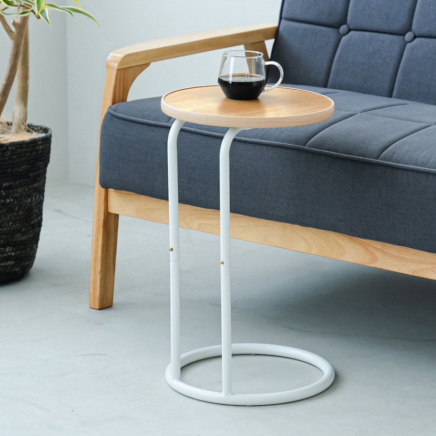 コ字型ナイトテーブル ソファサイドテーブル 広天板 コ字型ナイトテーブル ソファサイドテーブル 広天板