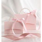 2025新品 キャンディボックス   結婚式ギフトボックス 紙箱 リボンとウッドリング付き