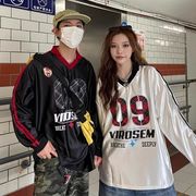 トップス カットソー ロンT Tシャツ スウェット Vネック プリント ペアルック