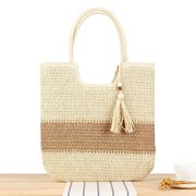 ナチュラルカラー ハンドメイド ラフィットトートバッグ