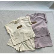 2025春夏新作 韓国風子供服  サペタ ショウイ 子供服 Tシャツ  +ショートパンツ2点セット