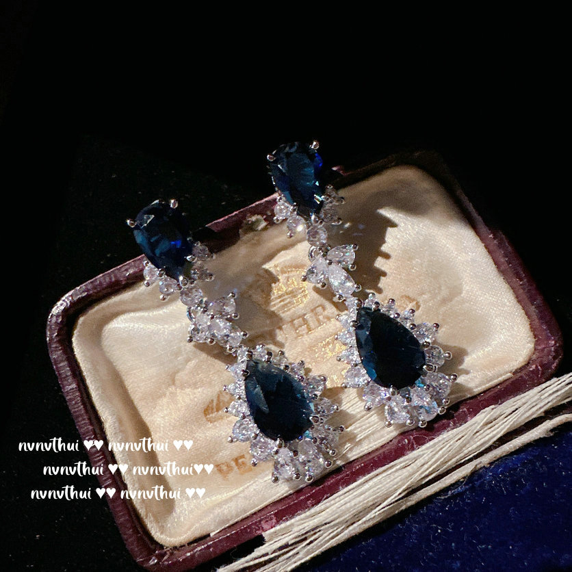 スリランカブルー ティアドロップ ジュエリー 18Kメッキ 箱なし | 卸売