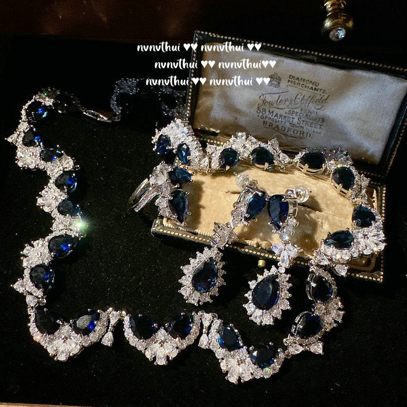 スリランカブルー ティアドロップ ジュエリー 18Kメッキ 箱なし | 卸売