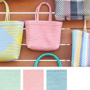 パサールバッグ プレーン S[エコ PPバンド 編みハンドバッグ カラフル アジアン 春夏24SS]
