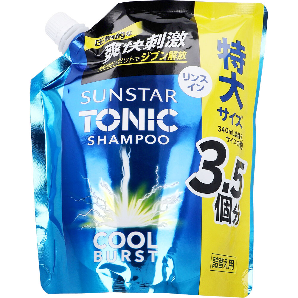 サンスタートニックシャンプー COOL BURST リンスイン 詰替用 特大サイズ 1200mL
