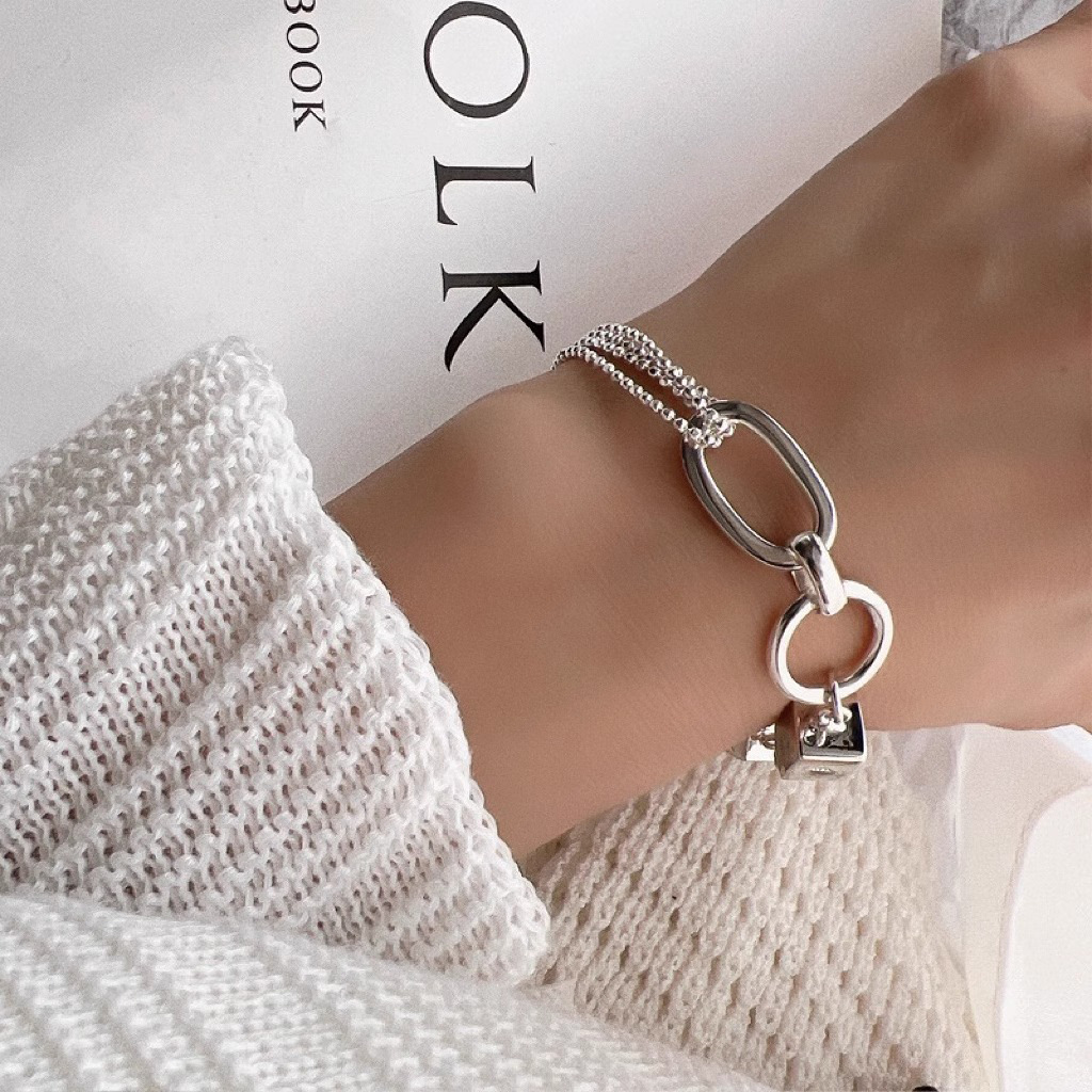 925シルバー   アクセサリー ブレスレット  ハンドメイド ブレスレット   ブレスレット INS風 キラキラ