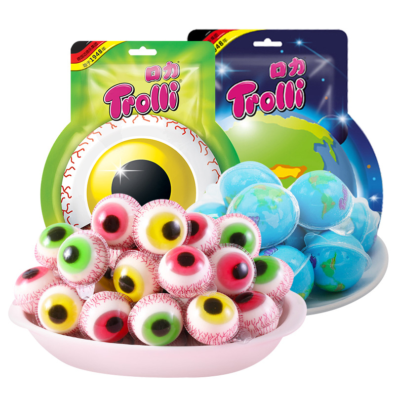 【2025年新出荷】【120個/24袋】地球グミ 正規品 トローリ Trolli 目玉グミ サッカーグミ キャンディ