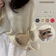 初回送料無料 2025新作 ハート キルティングバッグ ミニショルダー チェーンバッグ ポーチ
