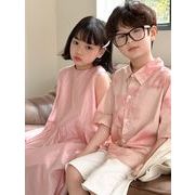 2025夏新作 子供服 兄弟姉妹コーデ  半袖シャツとショートパンツのセット&ワンピース