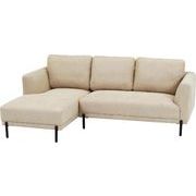 【売り切れごめん】 【抗菌生地仕様】カウチソファ クリード BE 74179