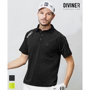 【2025年春の新作】袖プリント ラグラン 半袖 鹿の子 ポロ／DIVINER GOLF