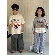 【2025夏新作】韓国風子供服★ キッズ服 ★男女兼用★半袖Tシャツ トップス  ★ カジュアル★2色 90-150cm
