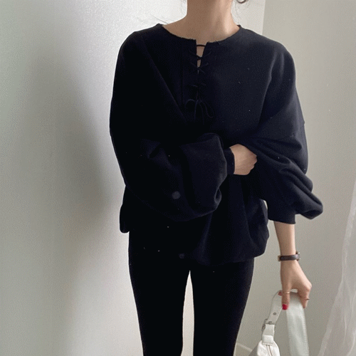 リボン付き プルオーバー 長袖トップス オーバーサイズ 2025新作 レディース カジュアル