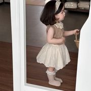 ★BaBy★　73~100cm　ベビーTシャツ＋スカート　レース襟トップス　韓国ベビー服