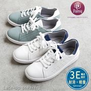 【2025春新作】Pansy ローカットスニーカー 紐 フラット 軽い 防滑 抗菌 屈曲 3e コンフォート