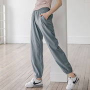 TSHEK春夏 速乾 ハイウエスト ルーズ スポーツパンツ 軽量 通気性 ハーレム ヨガパンツ