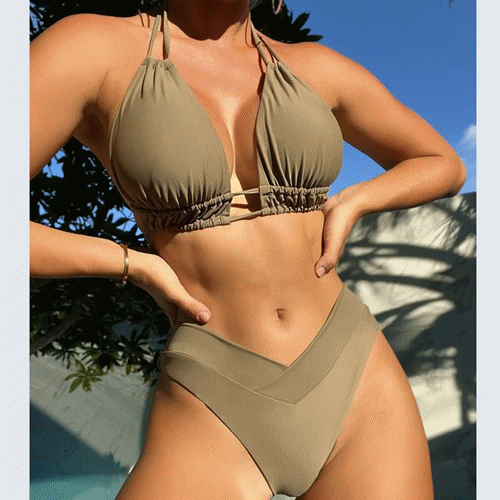 水着 セパレート水着 レディース bikini ビキニ 2点セット 無地 ブラ シンプル 温泉 旅行