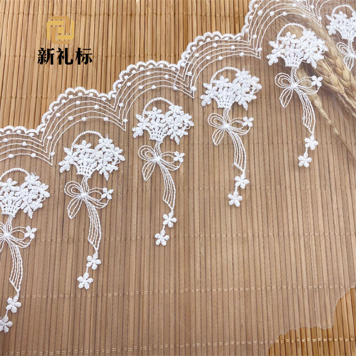 幅18.6cm レースリボン 手芸レース 裁縫 DIY ギフト包装 ハンドメイド資材 デコレーション用 ロリータ