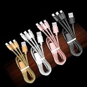 激安 iPhoneケーブル 急速充電Type-C ケーブル Micro USB ケーブル  充電コード 3in1 充電ケーブル