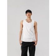 メンズファッション 無地 タンクトップ 男女兼用 ノースリーブ トップス 春夏 2025新作★全2色