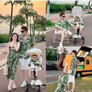 2025夏新作 親子コーデ 男女兼用  カジュアルトップス   シャツOR ワンピース 分けて販売