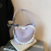 トートバッグ　韓国ファッション　デザイン　ミニバッグ　リボン　ハート