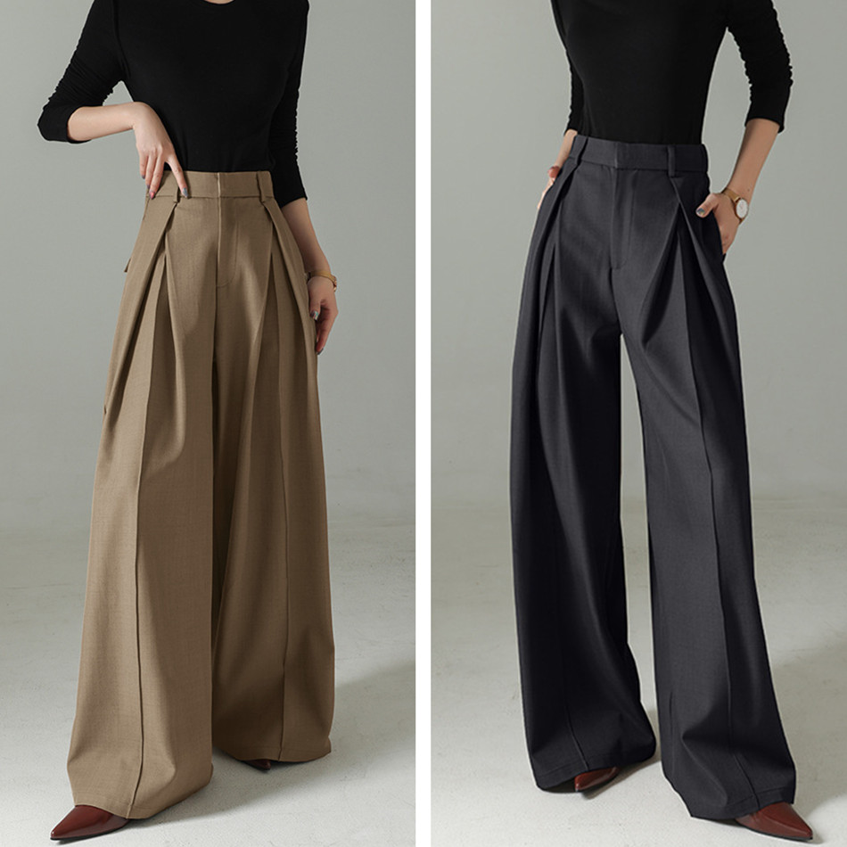2026年春夏新作 ワイドパンツ パンツ レディース ロングパンツ ボトムス ハイウエスト カジュアル