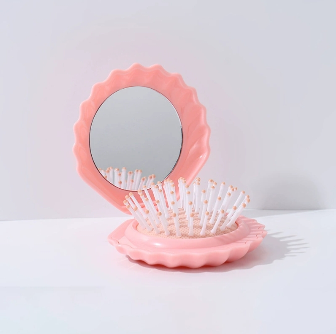 chula 明鏡みらの　くじ まとめ売り 新作 折りたたみ鏡 ヘアブラシ 櫛付き ミニサイズ ヘアケア 可愛い
