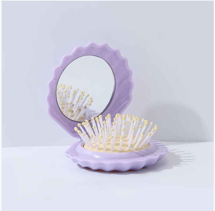 chula 明鏡みらの　くじ まとめ売り 新作 折りたたみ鏡 ヘアブラシ 櫛付き ミニサイズ ヘアケア 可愛い