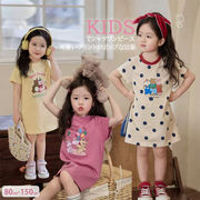 初回送料無料 2025春夏新作 韓国風 子供服 女の子 可愛いキッズ 半袖Tシャツ ワンピース