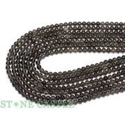 【丸ビーズ】スモーキークォーツ 4mm