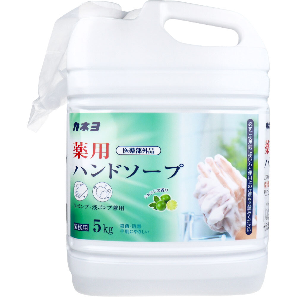 [7月27日まで特価]【業務用】薬用ハンドソープ 泡ポンプ・液ポンプ兼用 シトラスの香り 5kg