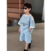 新作　キッズ　トップス　半袖 Tシャツ　半袖　パンツ　セットアップ　100-160CM　