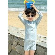 2025夏新作   男の子 長袖 2点セット 水泳服砂浜 海水着 温泉用 子供用水着  日焼け止め 90-140cm