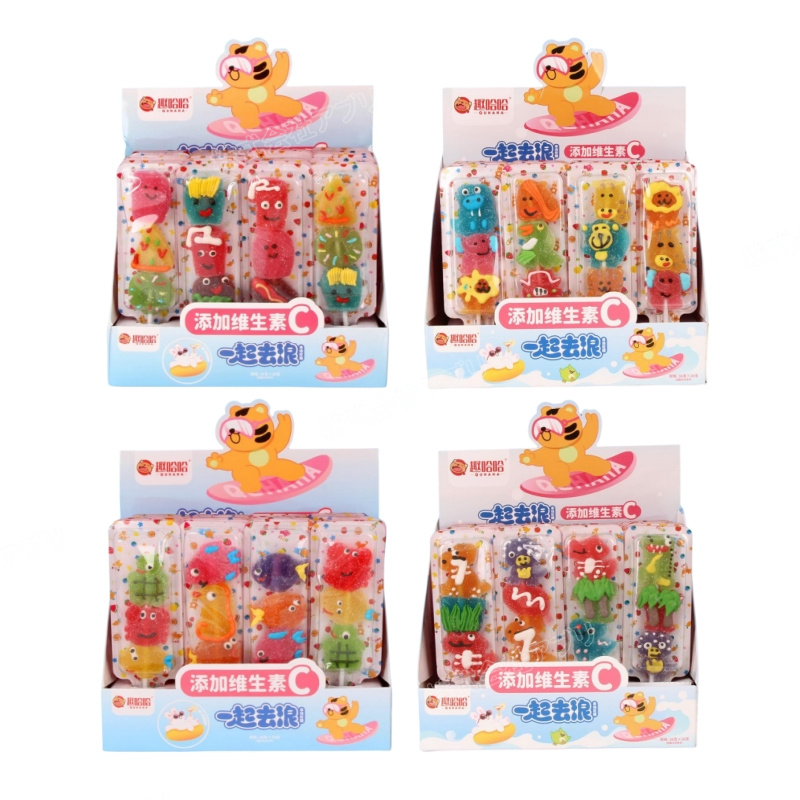 【28本入】グミ ソフトキャンディ グミ串 咀嚼音 人気お菓子 動物 海洋動物 恐竜 ファストフード SNSで話題