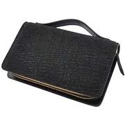 RED　CROW　本エレファント　象革　日本製　特殊モデル　男女兼用　ミニセカンドバッグ　TE-191　BK