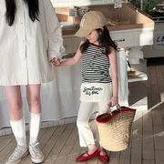 子供服　80~150cm　キッズベスト＋スカートパンツ　ノースリブT　韓国子供服