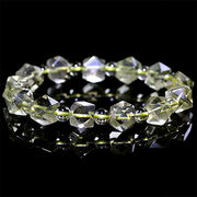 高品質 約9mm リビアングラス 隕石 ブレスレット Libyan desert glass