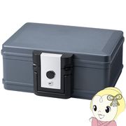 金庫 家庭用 耐火 防水 マリン商事 キー式 手提げ 防災 防犯 コンパクト ブラック 約4.6L 6.4kg Ho-400