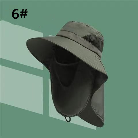 フェイスカバー 帽子 メンズ 日よけ帽子 つば広 農作業 メッシュ