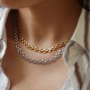 サージカルステンレスネックレス　アクセサリー　金属アレルギー対応　ファッション　18kコーティング