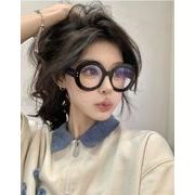 アイウェア 伊達メガネ ファッショングラス レトロ レオパード柄  ブルーライトカット