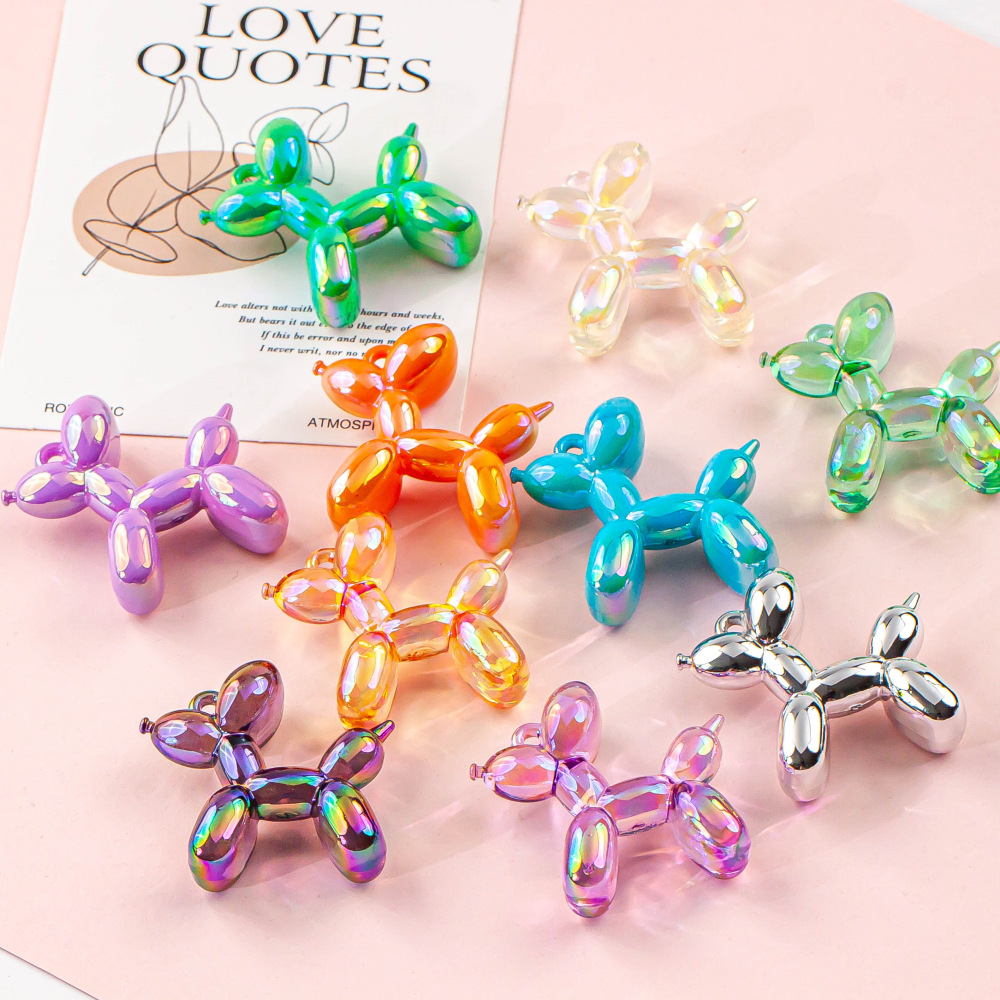 ハンドメイド 犬 アクセサリーパーツ ワンコ アクリル パーツ デコパーツ 樹脂 愛犬 ドッグ 手芸 オーロラ
