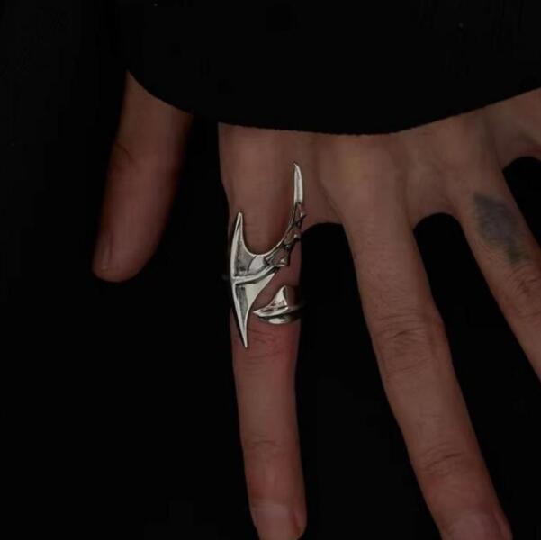 服/ファッション アクセサリー 指輪 パンクファッション 指輪 リング アクセサリー メンズ不規則指輪